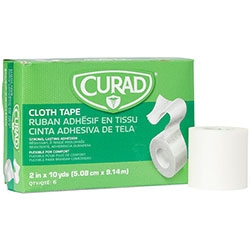 CURAD Cloth/Silk Medical Adhesive Tape 2" x 10 Yards Hypoallergenic 60/Case