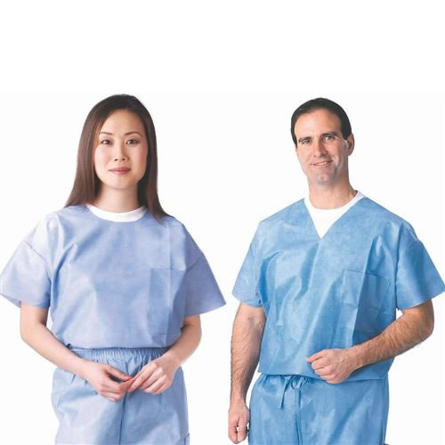 Disposable Scrub Wear Round Neck Shirt, Pack of 30