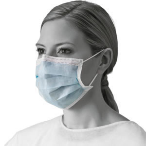 Standard Procedure Mask With Ear Loops  Blue 300  each case