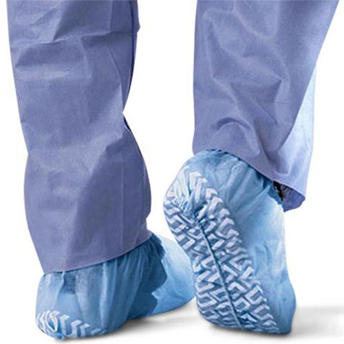 Medline Nonskid Multilayer Shoe Covers, Blue, Size Regular-300/Case