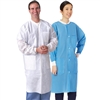 SMS Lab Coats with Knit Collar & Cuffs White