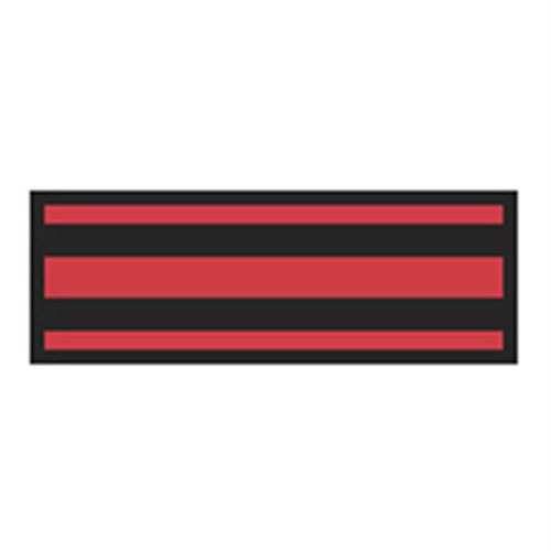 Identification Sheet Tape - Red black stripe  1 4