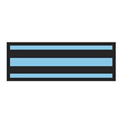 Identification Sheet Tape - Blue black stripe  1 4