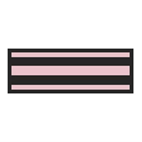 Identification Sheet Tape - Pink Black stripe  1 4