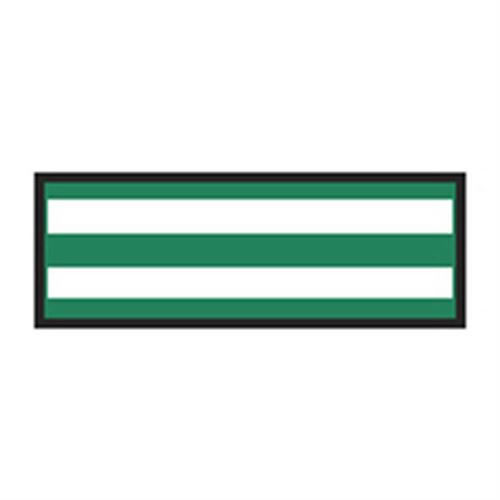 Identification Sheet Tape - Kelly green white  1 4