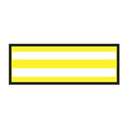 Identification Sheet Tape - Yellow white stripe  1 4