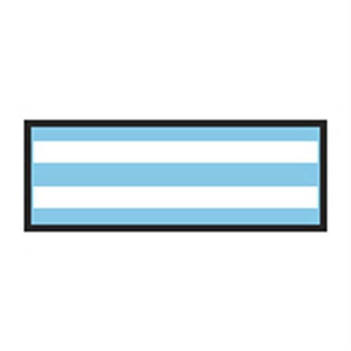 Identification Sheet Tape - Light blue white stripe  1 4