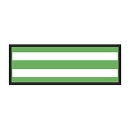 Identification Sheet Tape - Lime white stripe  1 4