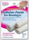 Tubular-Foam Toe Bandage Pk 3  1 ea S M L