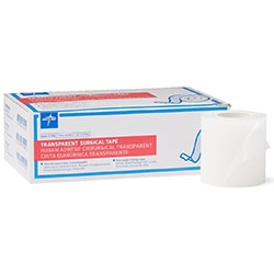 Medline Transparent Adhesive Medical Tape 1" x 10 Yards Micro-Perforated 144/Case