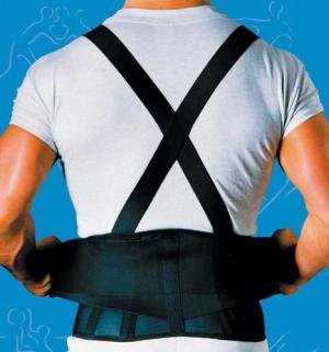 9  Back Belts With Suspenders Black Ex-Small SportAid