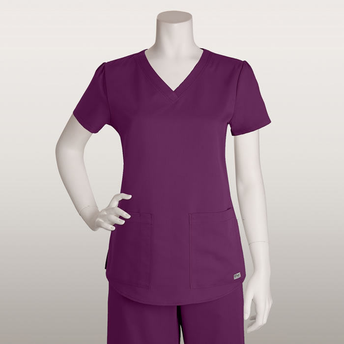 Cute Grey's Anatomy Missy Fit Women's V-Neck Uniform Scrub Tops #71166