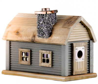 Mountain Cabin Birdhouse | Cedar | Handcrafted by Boulder Bay Birdhouse | Made in USA