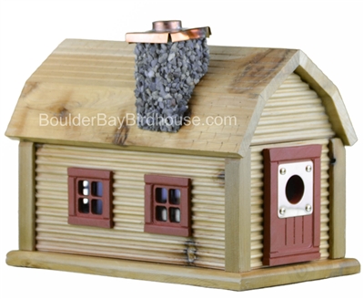 Mountain Cabin Birdhouse | Cedar | Handcrafted by Boulder Bay Birdhouse | Made in USA