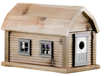 Mountain Cabin Birdhouse | Cedar | Handcrafted by Boulder Bay Birdhouse | Made in USA