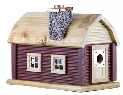 Cabin Birdhouse | Cedar | Handcrafted by Boulder Bay Birdhouse | Made in USA