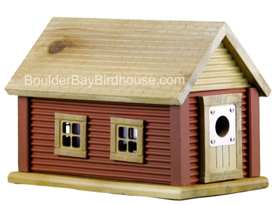 Cabin Birdhouse | Cedar | Handcrafted by Boulder Bay Birdhouse | Made in USA