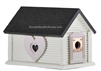 Sweetheart Cabin Birdhouse | Cedar | Handcrafted by Boulder Bay Birdhouse | Made in USA