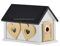 Sweetheart Cabin Birdhouse | Cedar | Handcrafted by Boulder Bay Birdhouse | Made in USA