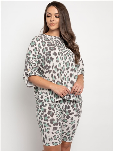 Blue Leopard 2 Pc Set 4011SETD