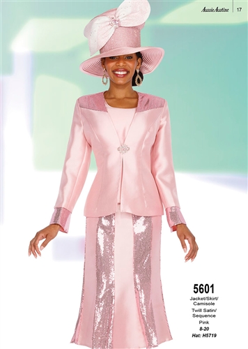 Champagne 3pc Skirt Suit 5601
