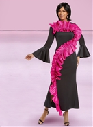 Donna Vinci Dress Ruffle 12001