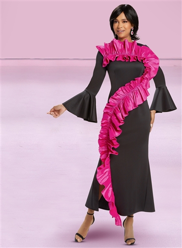 Donna Vinci Dress Ruffle 12001