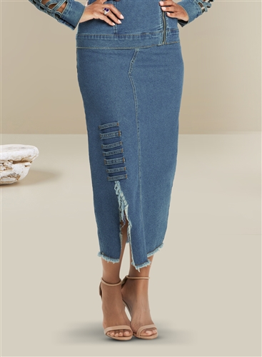 Dv Jean Denim Skirt 8471S