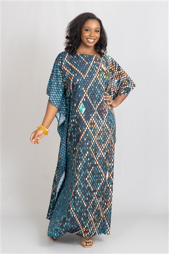 Etc Long Print Kaftan JEL125