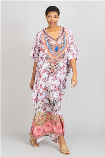 Etc Long Print Kaftan KAF101