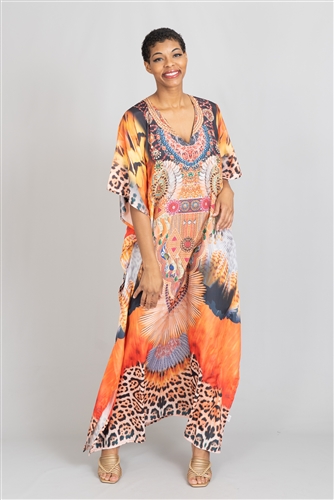 Etc Long Print Kaftan KAF102