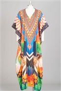 Etc Long Print Kaftan KAF107