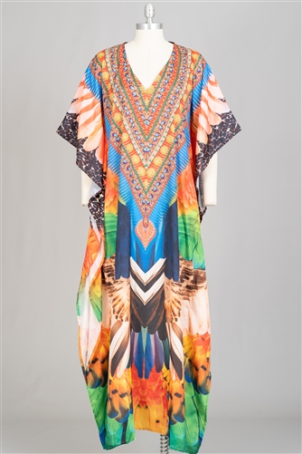 Etc Long Print Kaftan KAF107