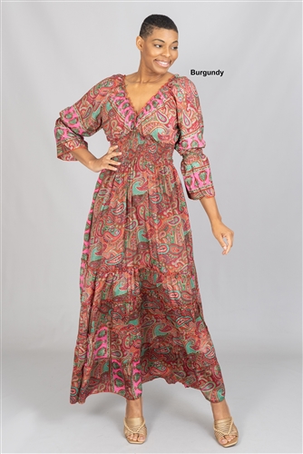 Etc Print Maxi Dress LD202NP