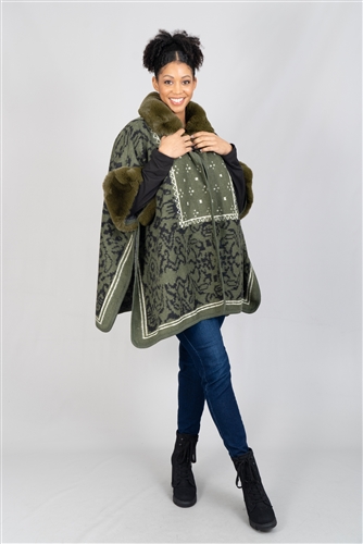 Fashion Faux Fur Cape A516