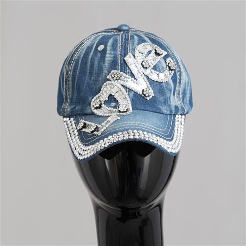 Fashion Denim Cap W/Love LH7212