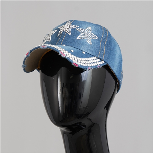 Fashion Denim Cap W/Stars LH8135