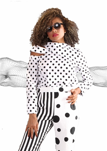 For Her Polka Dot Top 81534