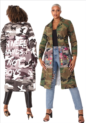 For Her Print Camo Jacket 81897