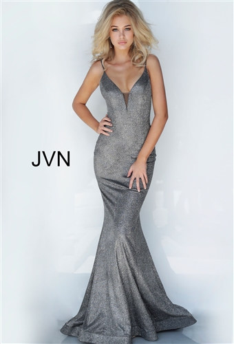 Jvn Prom Metallic V Neck JVN2164