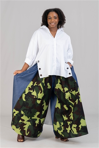 Kara Chic Camo/Denim Pant 702D