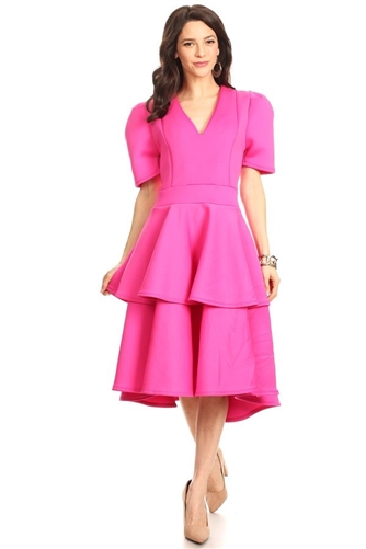 Karen T Ruffle Tier Dress 8018