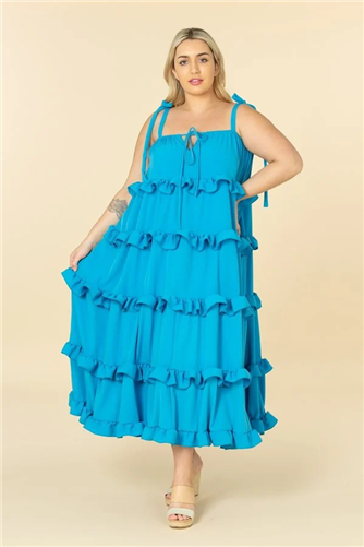 Karen T Ruffle Tier Dress 9164