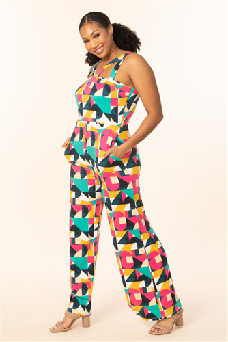 Karen T Print Jumpsuit 9220