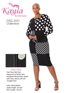 Elegance Fashions  Kayla Knits 5300 2Pc Skirt Suit - White