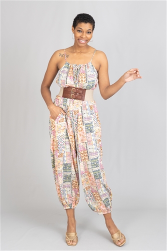 La Moda Print Jumpsuit 1369