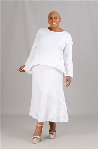 Lisa Rene Linen Skirt Set 3359