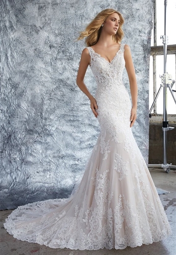 Mori Lee Bridal Gown Lace 8212