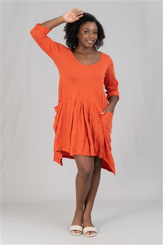 Pleats Tunic Dress In A B 129