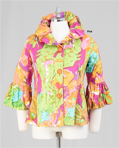 Pleats Print Jacket JK04P